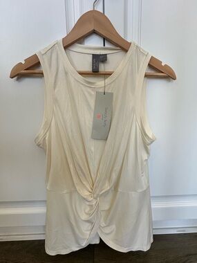 Sweaty Betty Cream Twist-Front Tank